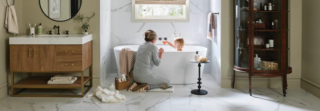 Bathroom tile flooring | Lake Forest Flooring